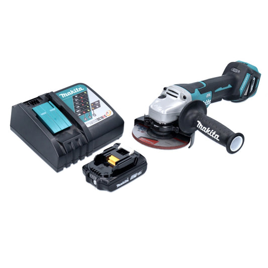 Makita DGA 515 RA1 Meuleuse d'angle sur batterie 18 V 125 mm sans balais + 1x batterie 2,0 Ah + chargeur