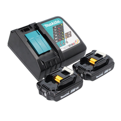 Makita DGA 515 RA Meuleuse d'angle sur batterie 18 V 125 mm sans balais + 2x batteries 2,0 Ah + chargeur