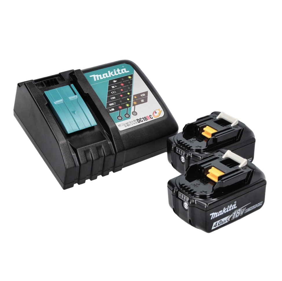 Meuleuse d'angle sur batterie Makita DGA 515 RMJ 18 V 125 mm sans balais + 2x batteries 4,0 Ah + chargeur + Makpac