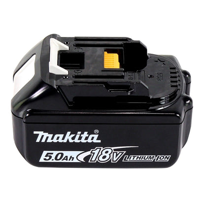 Makita DGA 515 T1J Meuleuse d'angle sur batterie 18 V 125 mm sans balais + 1x batterie 5,0 Ah + Makpac - sans chargeur