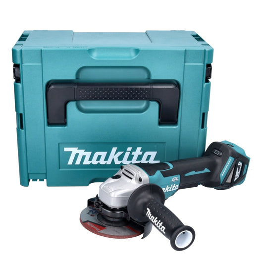 Meuleuse d'angle sur batterie Makita DGA 515 ZJ 18 V 125 mm brushless + Makpac - sans batterie, sans chargeur