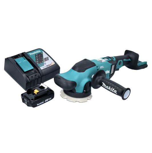 Makita DPO 500 RA1 polisseuse excentrique sur batterie 18 V 125 mm sans balai + 1x batterie 2,0 Ah + chargeur