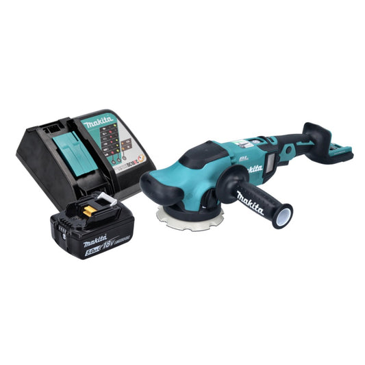 Makita DPO 500 RT1 polisseuse excentrique sur batterie 18 V 125 mm sans balais + 1x batterie 5,0 Ah + chargeur