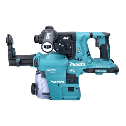 Makita DHR 280 RMWJ Akku Bohrhammer 36 V ( 2x 18 V ) 2,8 J SDS Plus Brushless + 2x Akku 4,0 Ah + Ladegerät + DX08 Staubabsaugung + Makpac