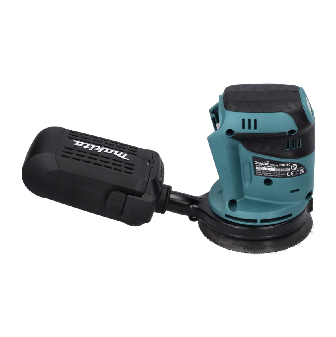 Makita DBO 180 Z Akku Exzenterschleifer 18 V 125 mm + 50x Schleifpapier K 320 - ohne Akku, ohne Ladegerät - Toolbrothers