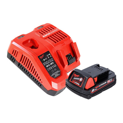 Clé à chocs sans fil Milwaukee M18 FIWF12-201 FC 18 V 300 Nm 1/2" sans balai + 1x batterie 2,0 Ah + chargeur