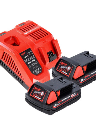 Éclairage de batterie Milwaukee M18 TLED LED + 2x batteries 2,0 Ah + chargeur