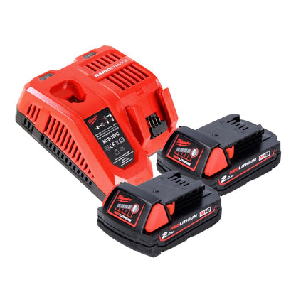 Éclairage de batterie Milwaukee M18 TLED LED + 2x batteries 2,0 Ah + chargeur