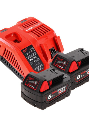 Éclairage de batterie Milwaukee M18 TLED LED + 2x batteries 6,0 Ah + chargeur