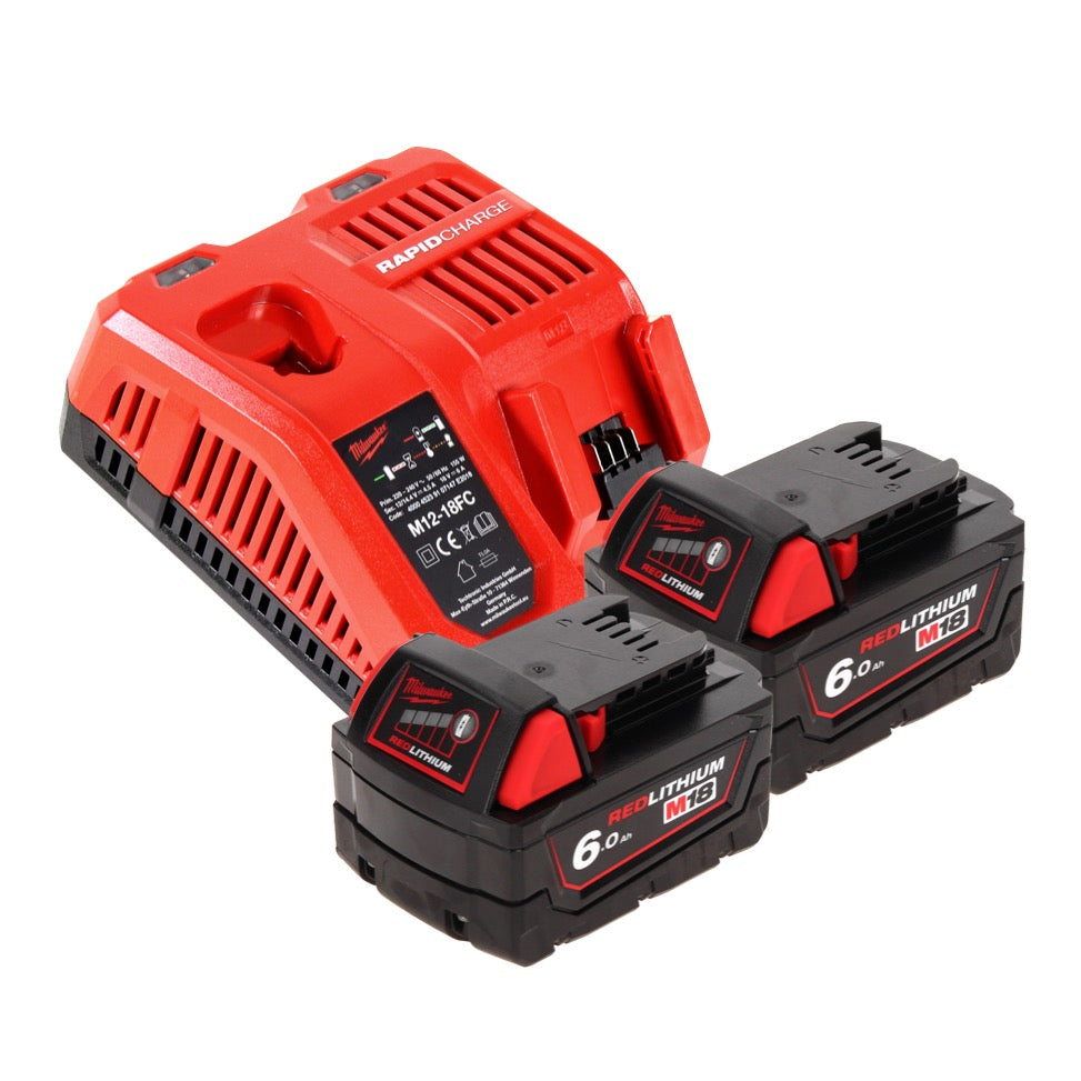 Éclairage de batterie Milwaukee M18 TLED LED + 2x batteries 6,0 Ah + chargeur