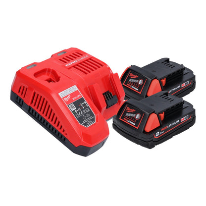 Meuleuse d'angle sur batterie Milwaukee M18 CAG115XPDB-202 18 V 115 mm sans balais + 2x batteries 2,0 Ah + chargeur