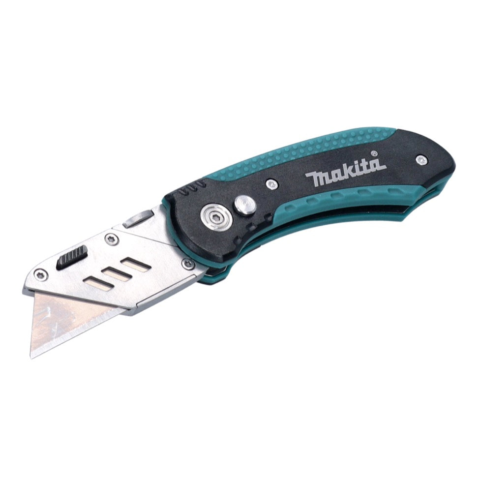 Makita Display Sicherheits Klappmesser 12 Stk. ( E-11520-12 ) Cutter Messer mit rutschfestem Handgriff