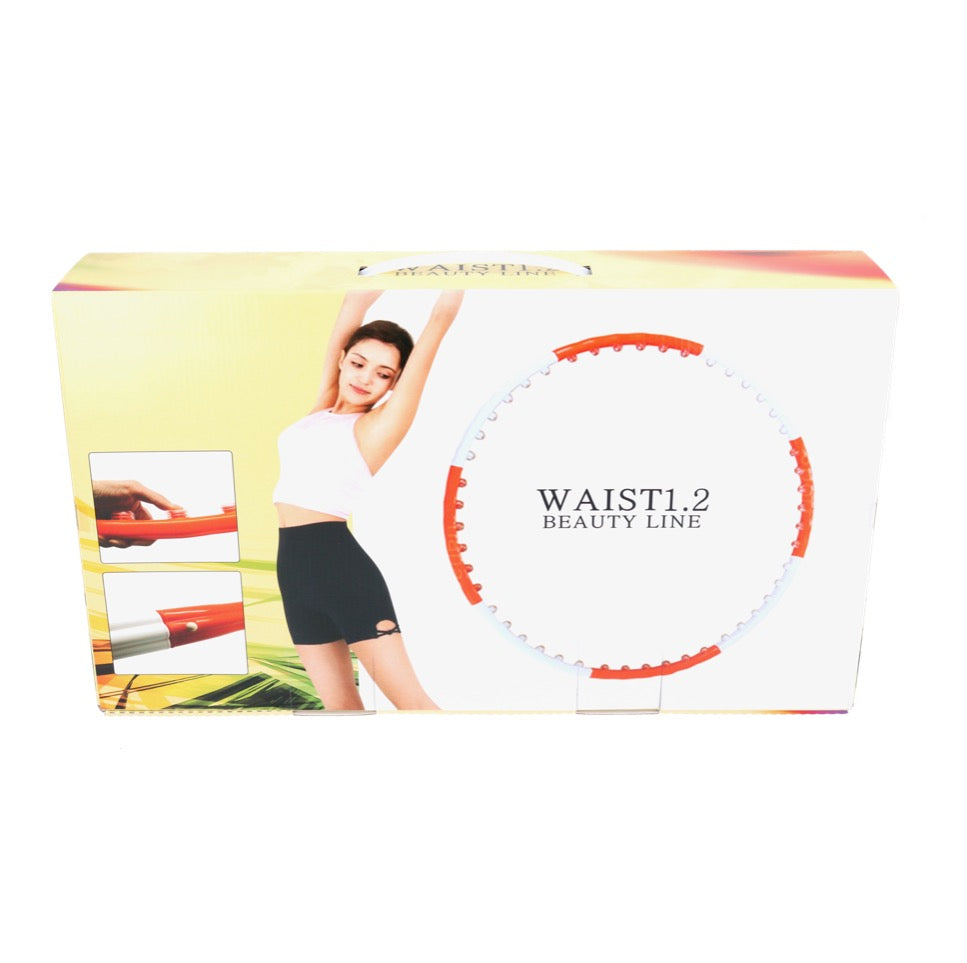 Naria Waist 1.2 Beauty Line Hula Hoop Reifen Verstellbare Größe weiß / rot - Toolbrothers