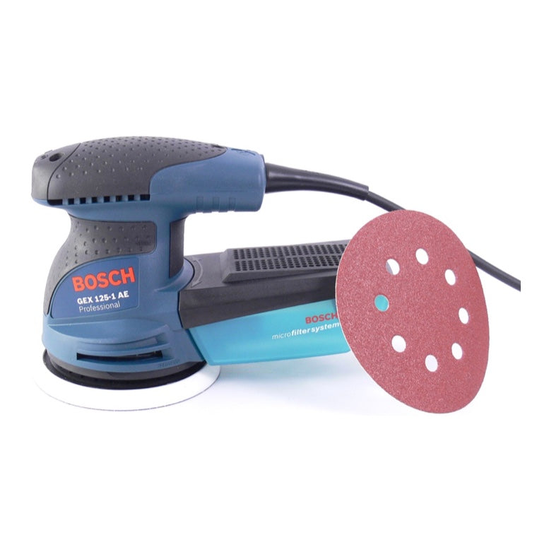 Bosch GEX 125-1 AE Exzenterschleifer 250 Watt 125 mm ( 0601387500 ) + 4x Toolbrothers TURTLE Schleifset - Toolbrothers