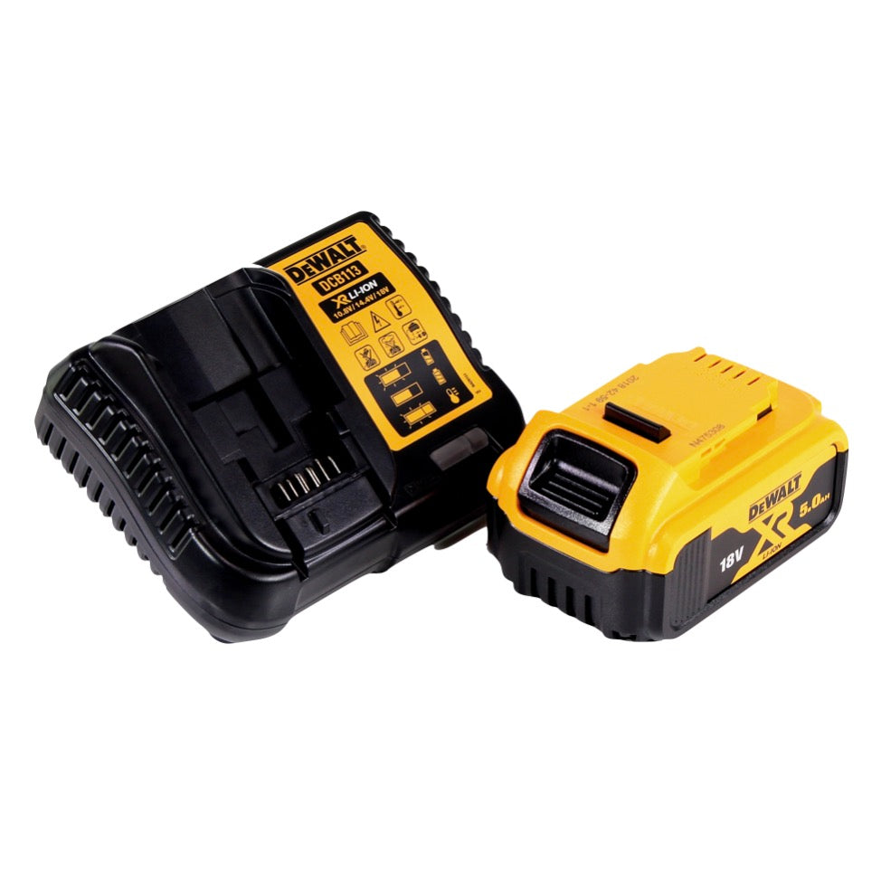 Scie circulaire sur batterie DeWalt DCS 571 P1 18 V 115 mm sans balais + 1x batterie 5,0 Ah + chargeur + TSTAK