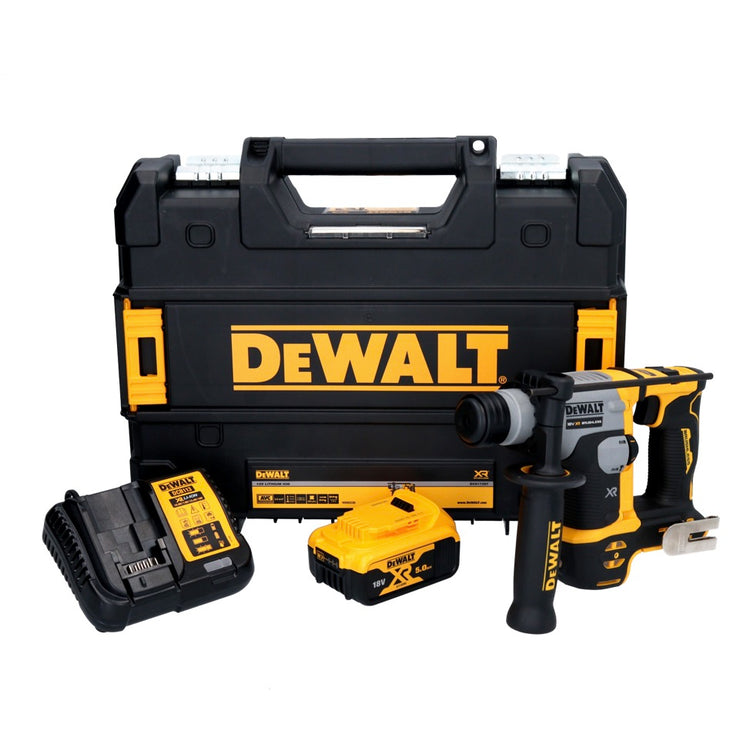 DeWalt DCH 172 P1 Akku Bohrhammer 18 V 16 mm 1,4 Joule SDS plus Brushless + 1x Akku 5,0 Ah + Ladegerät + TSTAK - Toolbrothers