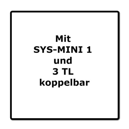 Festool T-LOC SYS MINI 3 TL MINI Systainer ( 202544 ) Kleinteile Koffer koppelbar mit SYS-MINI 1 und 3 TL - Toolbrothers