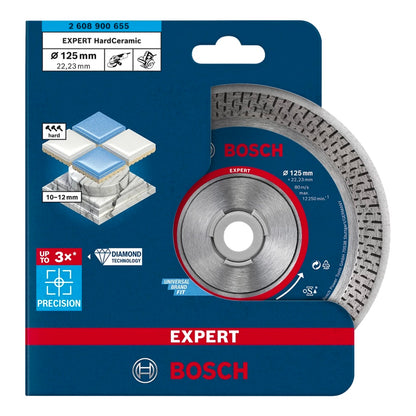 Disque à tronçonner diamanté Bosch EXPERT HardCeramic 125 x 22,23 mm 1 pièce (2608900655) Technologie diamant