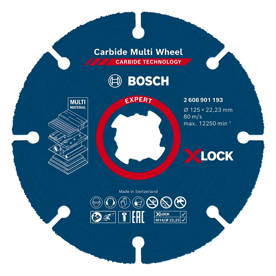 Disque à tronçonner Bosch Expert Carbide Multi Wheel X-LOCK (2608901193) 125 mm x 22,23 mm