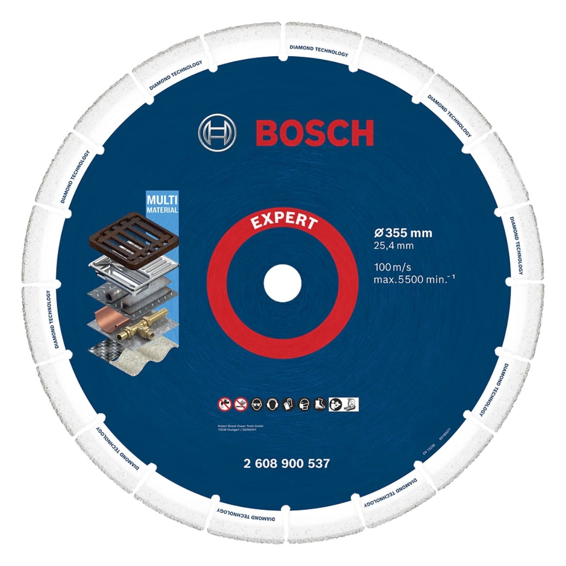 Bosch Expert Diamond Metal Wheel Trennscheibe 355 x 25,4 mm ( 2608900537 ) Diamond Technology für Kappsägen / Benzinsägen