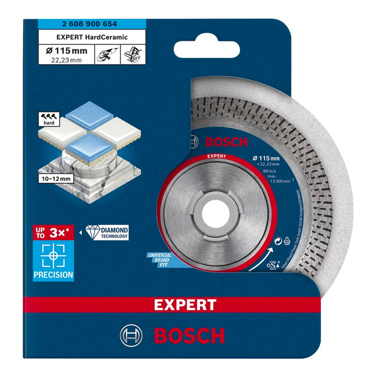 Disque à tronçonner diamanté Bosch EXPERT HardCeramic 115 x 22,23 mm 1 pièce (2608900654) Technologie diamant