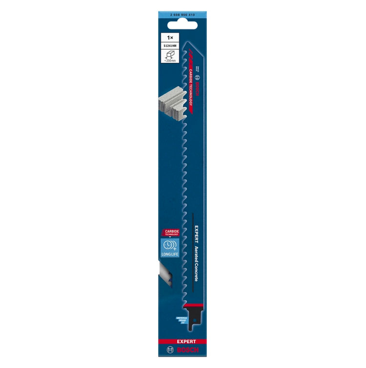 Bosch EXPERT Béton cellulaire S 1241 HM lame de scie alternative 300 mm 1 pièce (2608900410) Carbide Technology