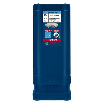 Bosch Expert SDS plus 7X marteau perforateur 10,0 x 165 mm 50 pièces (2608900193) 4 tranchants Technologie Carbure