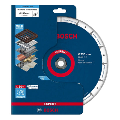 Disque à tronçonner Bosch Expert Diamond Metal Wheel 230 x 22,23 mm (2608900536) Technologie Diamant