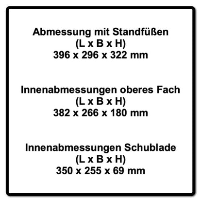 Festool Systainer T-LOC SYS-COMBI 3 Werkzeugkoffer 4 Stk. ( 4x 200118 ) 396 x 296 x 322 mm - Toolbrothers