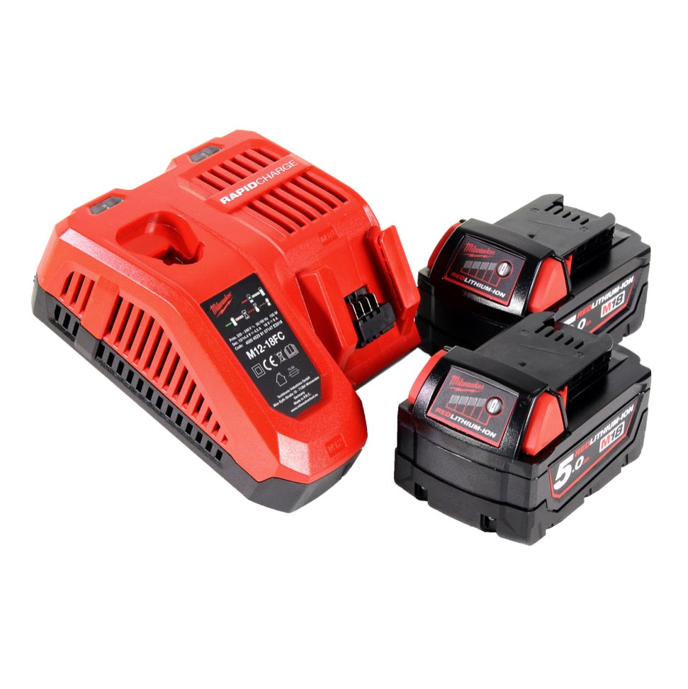 Milwaukee M18 BH-502FC Akku Bohrhammer 18 V 1,2 J SDS plus + 2x Akku 5,0 Ah + Ladegerät - Toolbrothers