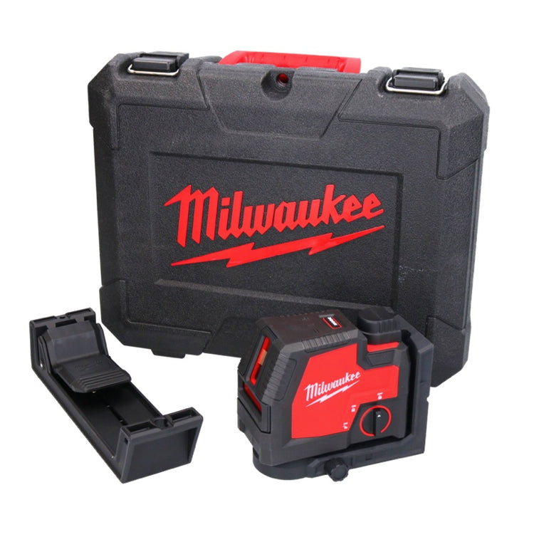 Milwaukee L4CLL-301C Akku Kreuzlinien Laser 4 V Grün 30 m Klasse 2 ( 4933478243 ) + 1x Akku 3,0 Ah + Netzstecker + Koffer - Toolbrothers