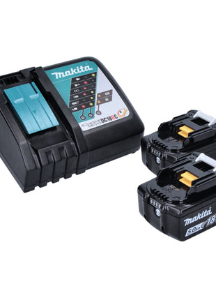 Kit combiné batterie Makita DLX 2372 TJ Perceuse à percussion sur batterie DHR 242 + Clé à chocs sur batterie DTW 300 + 2x batterie 5,0 Ah + chargeur + Makpac