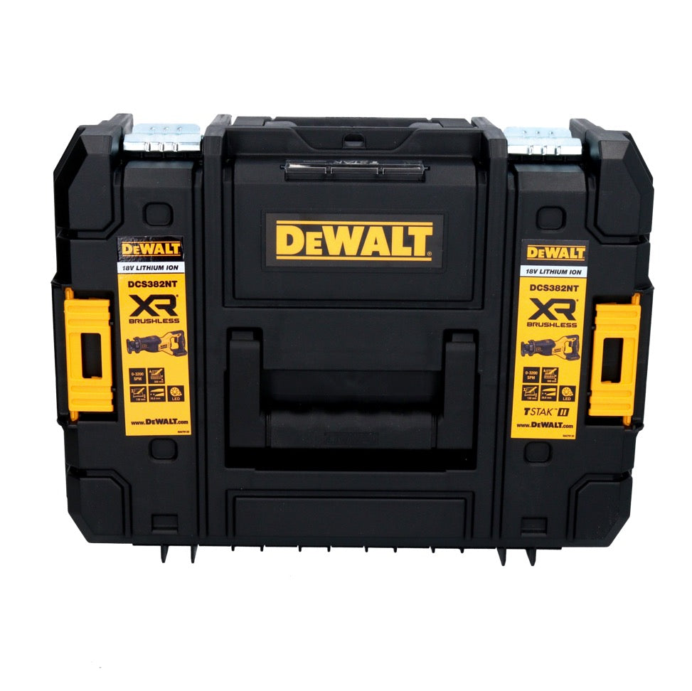 DeWalt DCS 382 D2T Akku Reciprosäge Säbelsäge 18 V Brushless + 2x Akku 2,0 Ah + Ladegerät + TSTAK