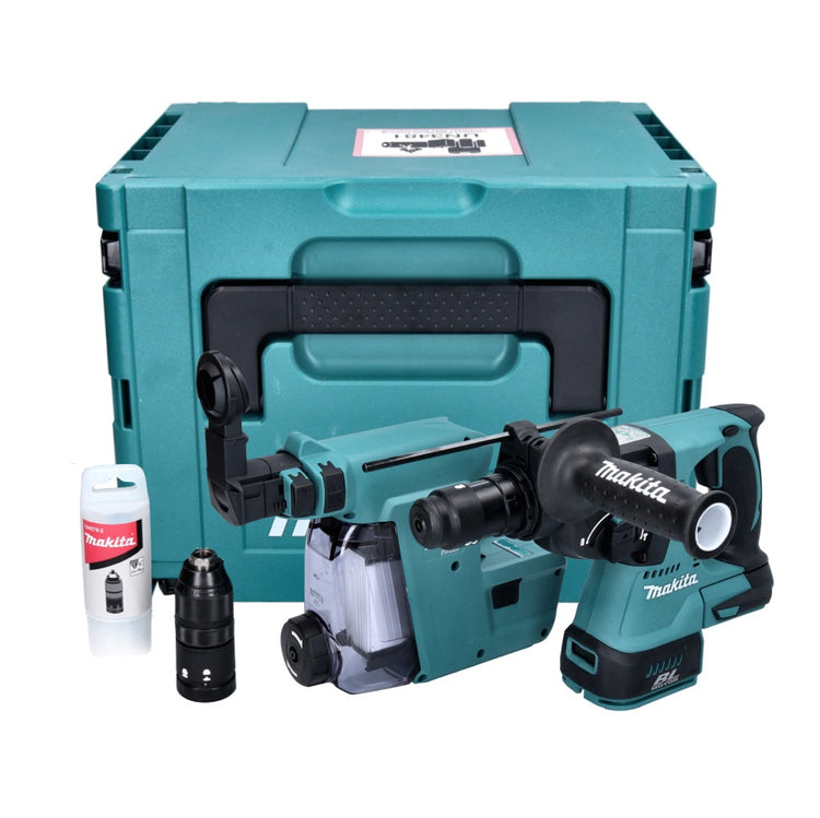 Makita DHR 243 ZJW marteau perforateur sans fil 18 V 2,0 J SDS plus brushless + aspiration + Makpac - sans batterie, sans chargeur