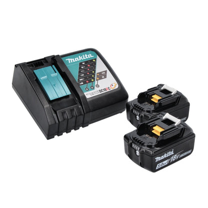 Makita DHR 243 RTJW marteau perforateur sur batterie 18 V 2,0 J SDS plus sans balais + 2x batteries 5,0 Ah + chargeur + aspiration de poussière + Makpac