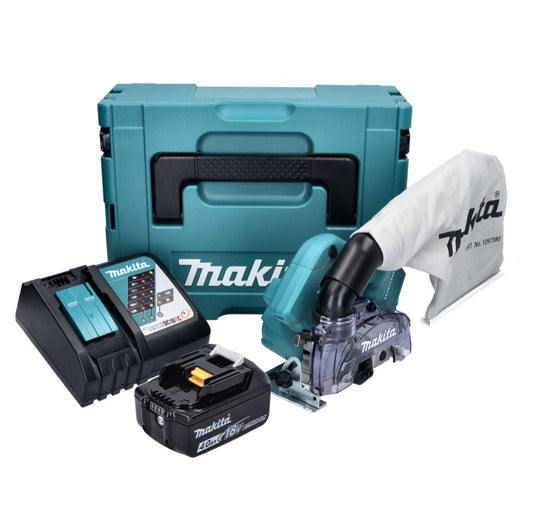 Makita DCC 500 RM1J Akku Diamantschneider 18 V 125 mm Brushless + 1x Akku 4,0 Ah + Ladegerät + Makpac - Toolbrothers