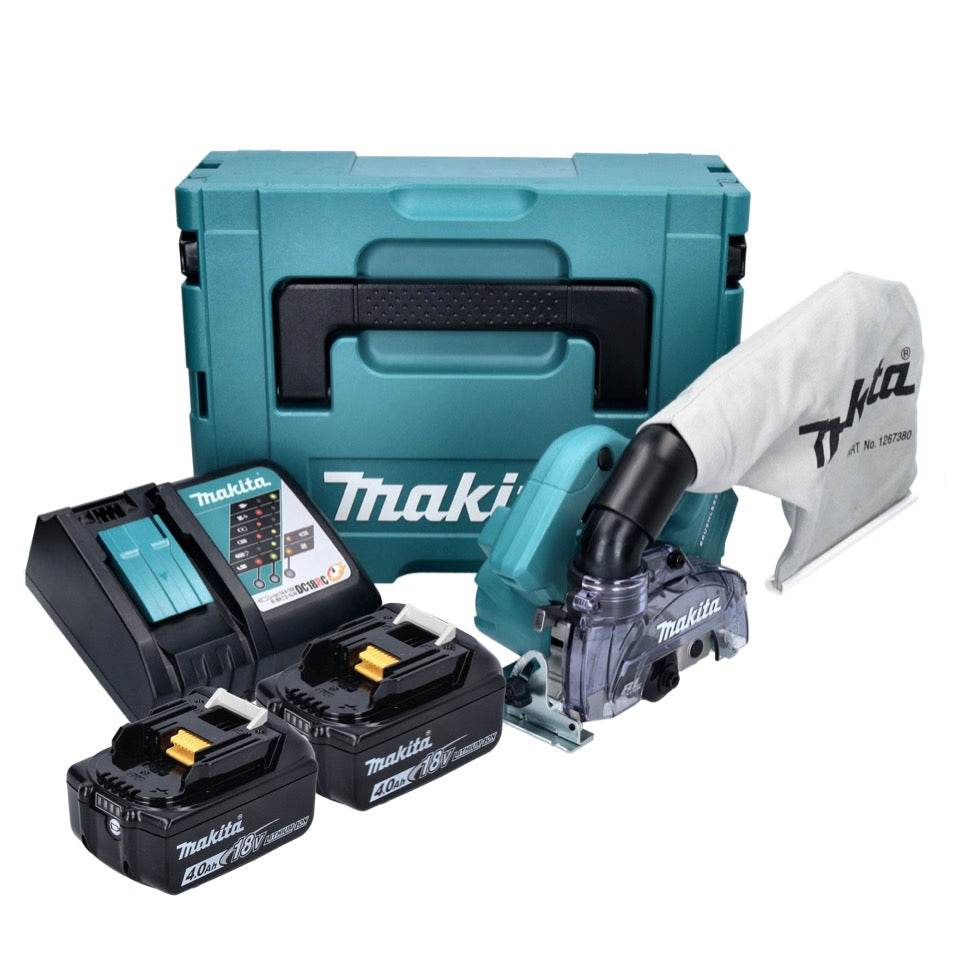 Makita DCC 500 RMJ Akku Diamantschneider 18 V 125 mm Brushless + 2x Akku 4,0 Ah + Ladegerät + Makpac - Toolbrothers