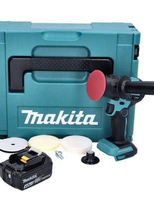 Makita DPV 300 M1J Akku Schleifer Polierer 18 V 50 / 80 mm Brushless + 1x Akku 4,0 Ah + Makpac - ohne Ladegerät - Toolbrothers