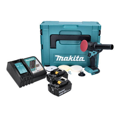 Makita DPV 300 RGJ Akku Schleifer Polierer 18 V 50 / 80 mm Brushless + 2x Akku 6,0 Ah + Ladegerät + Makpac - Toolbrothers