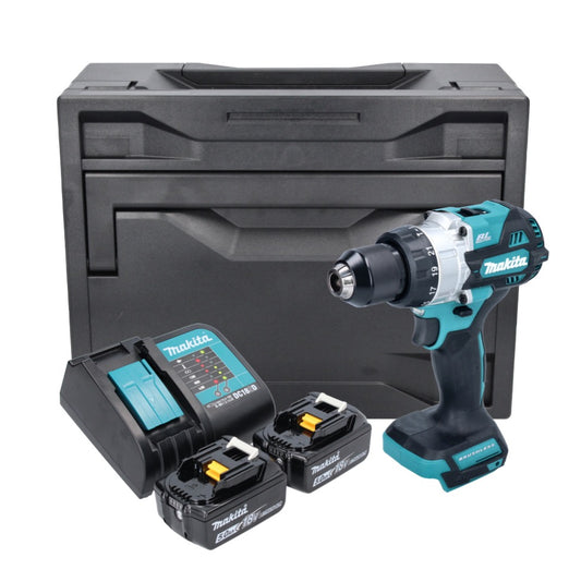 Makita DHP 486 STX Akku Schlagbohrschrauber 18 V 130 Nm Brushless + 2x Akku 5,0 Ah + Ladegerät + Makbox