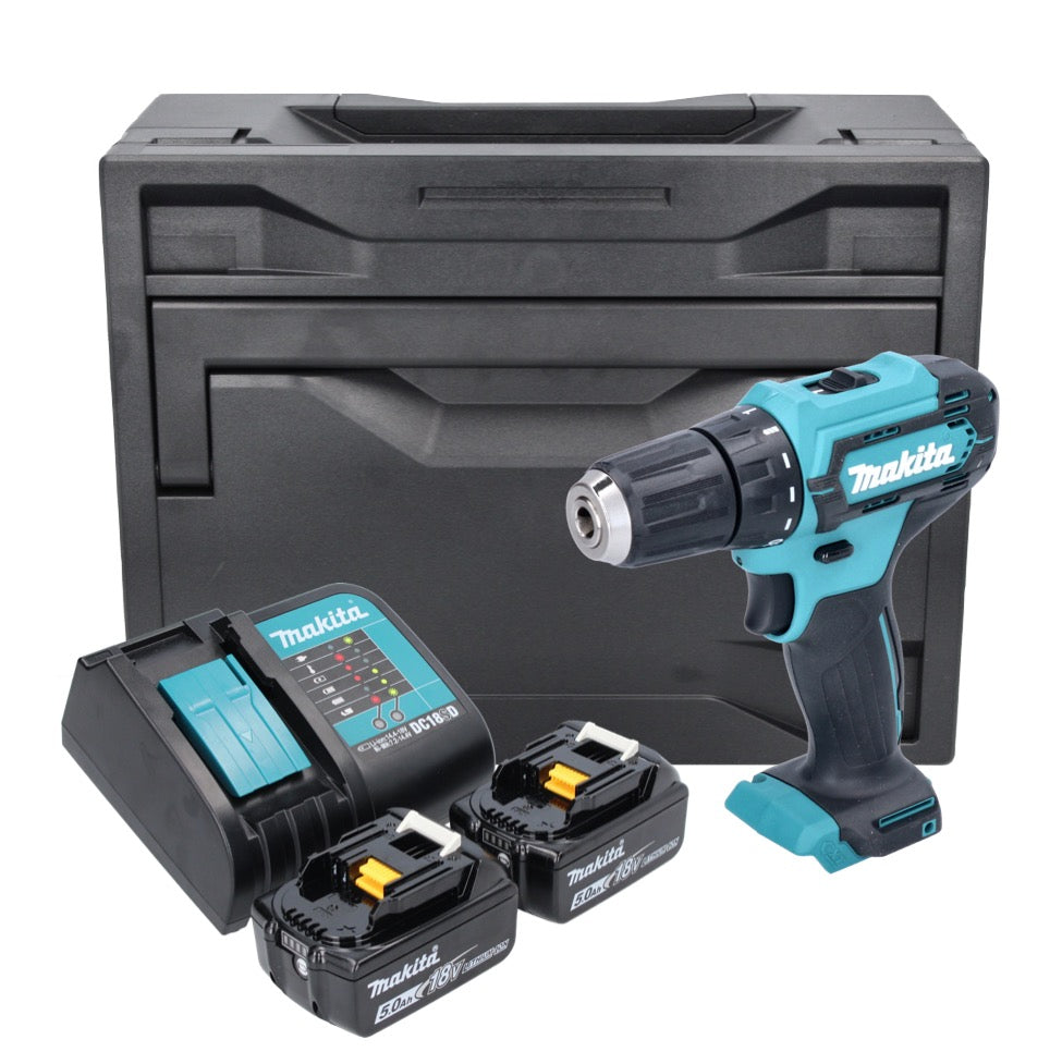 Makita DDF 487 STX perceuse-visseuse sans fil 18 V 40 Nm sans balai + 2x batteries 5,0 Ah + chargeur + Makbox