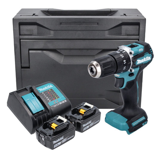 Makita DHP 487 STX Akku Schlagbohrschrauber 18 V 40 Nm Brushless + 2x Akku 5,0 Ah + Ladegerät + Makbox