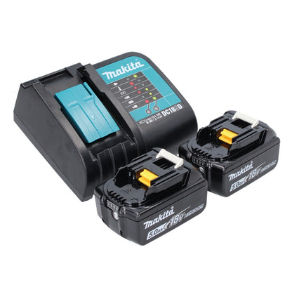 Makita DHP 487 STX perceuse à percussion sans fil 18 V 40 Nm sans balai + 2x batteries 5,0 Ah + chargeur + Makbox