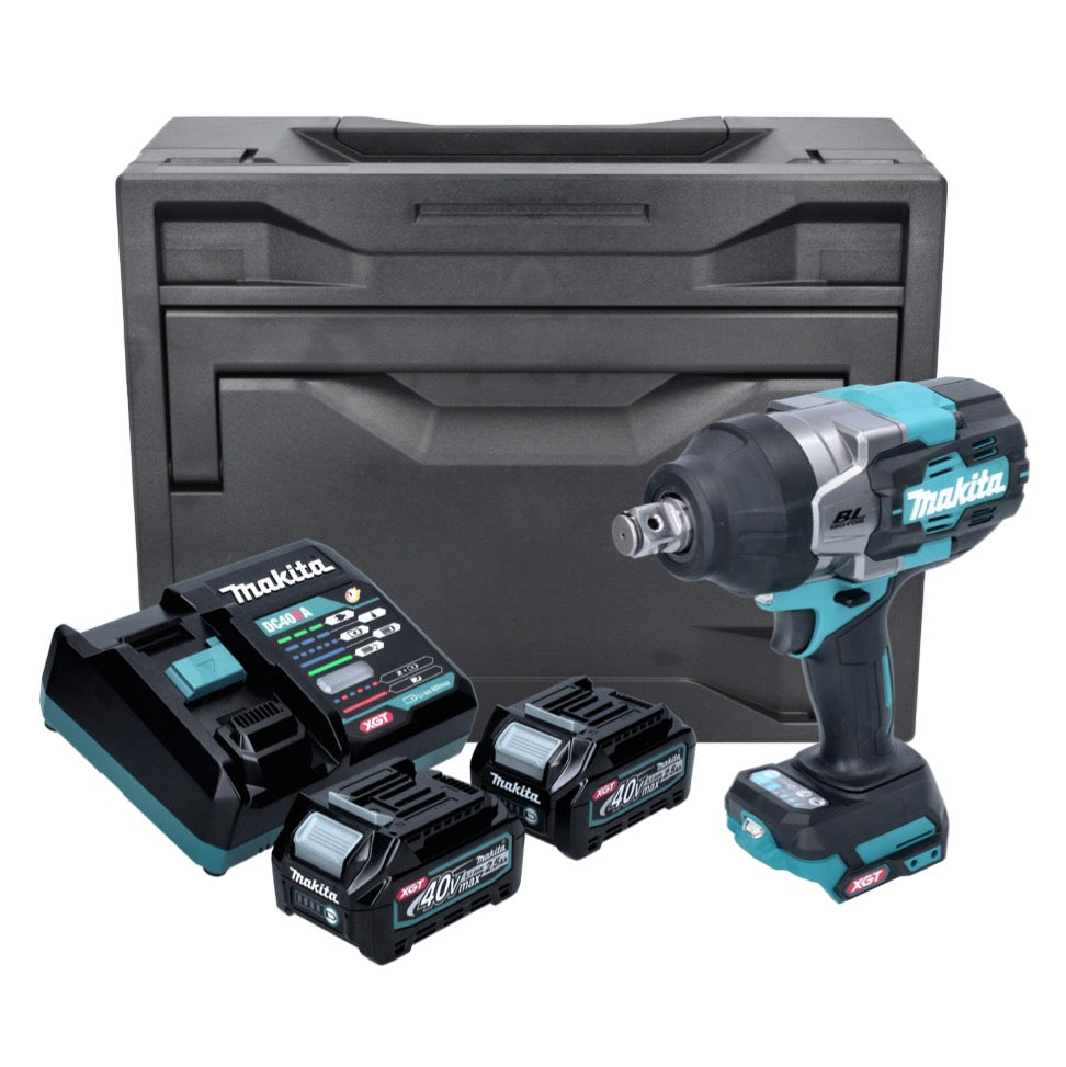 Makita TW 001 GD201X Akku Schlagschrauber 40 V max. 1800 Nm Brushless XGT + 2x Akku 2,5 Ah + Ladegerät + Makbox