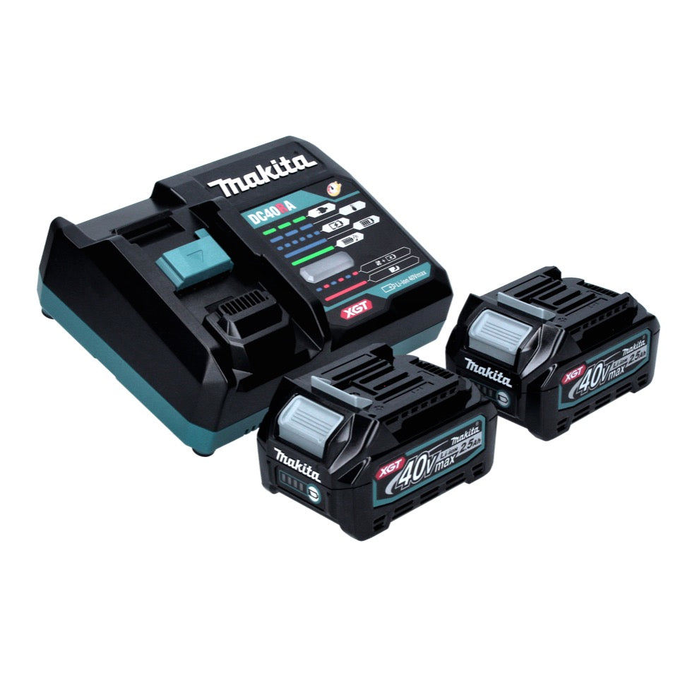 Makita TD 001 GD201X Akku Schlagschrauber 40 V max. 220 Nm 1/4" XGT Brushless + 2x Akku 2,5 Ah + Ladegerät + Makbox