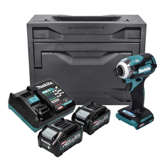 Makita TD 001 GM201X Clé à chocs sans fil 40 V max. 220 Nm 1/4" XGT Brushless + 2x batterie 4,0 Ah + chargeur + Makbox