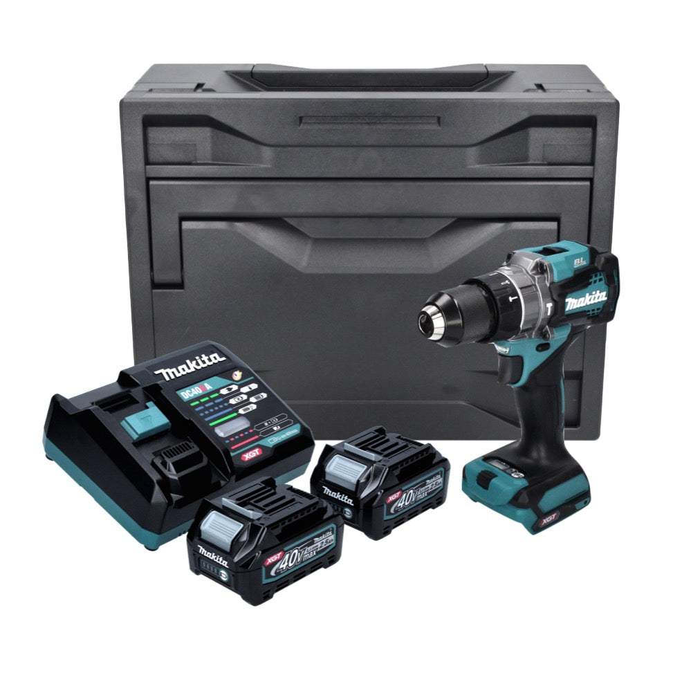 Perceuse à percussion sans fil Makita HP 001 GD201X 40 V max. 140 Nm XGT Brushless + 2x batteries 2,5 Ah + chargeur + Makbox