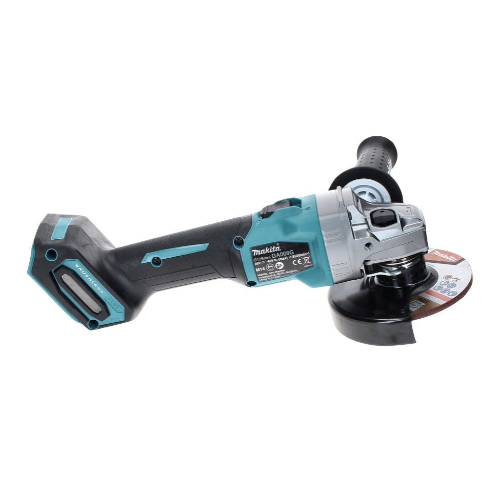 Meuleuse d'angle sur batterie Makita GA 008 GZ01X 40 V max. 125 mm Brushless XGT + Makbox - sans batterie, sans chargeur