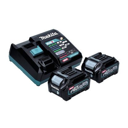 Meuleuse d'angle sur batterie Makita GA 008 GD201X 40 V max. 125 mm sans balais XGT + 2x batterie 2,5 Ah + chargeur + Makbox