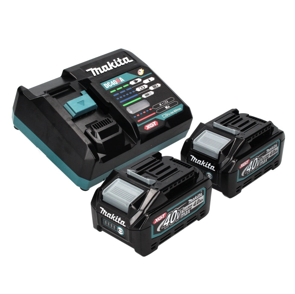 Makita GA 008 GM201X Akku Winkelschleifer 40 V max. 125 mm Brushless XGT + 2x Akku 4,0 Ah + Ladegerät + Makbox